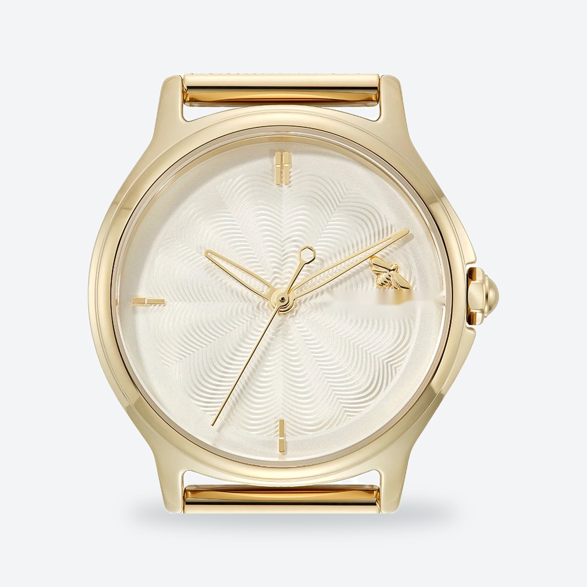 Women's 30mm White Dial Watch, Steel Bracelet, Gold-Tone, view 2