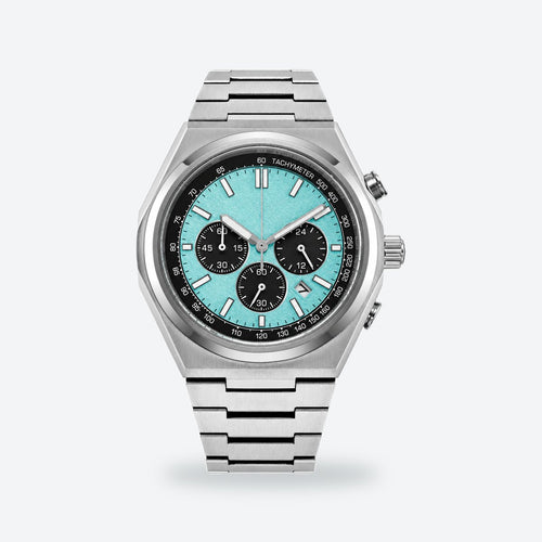 Men's 39mm Blue Dial Chronograph Watch, photo