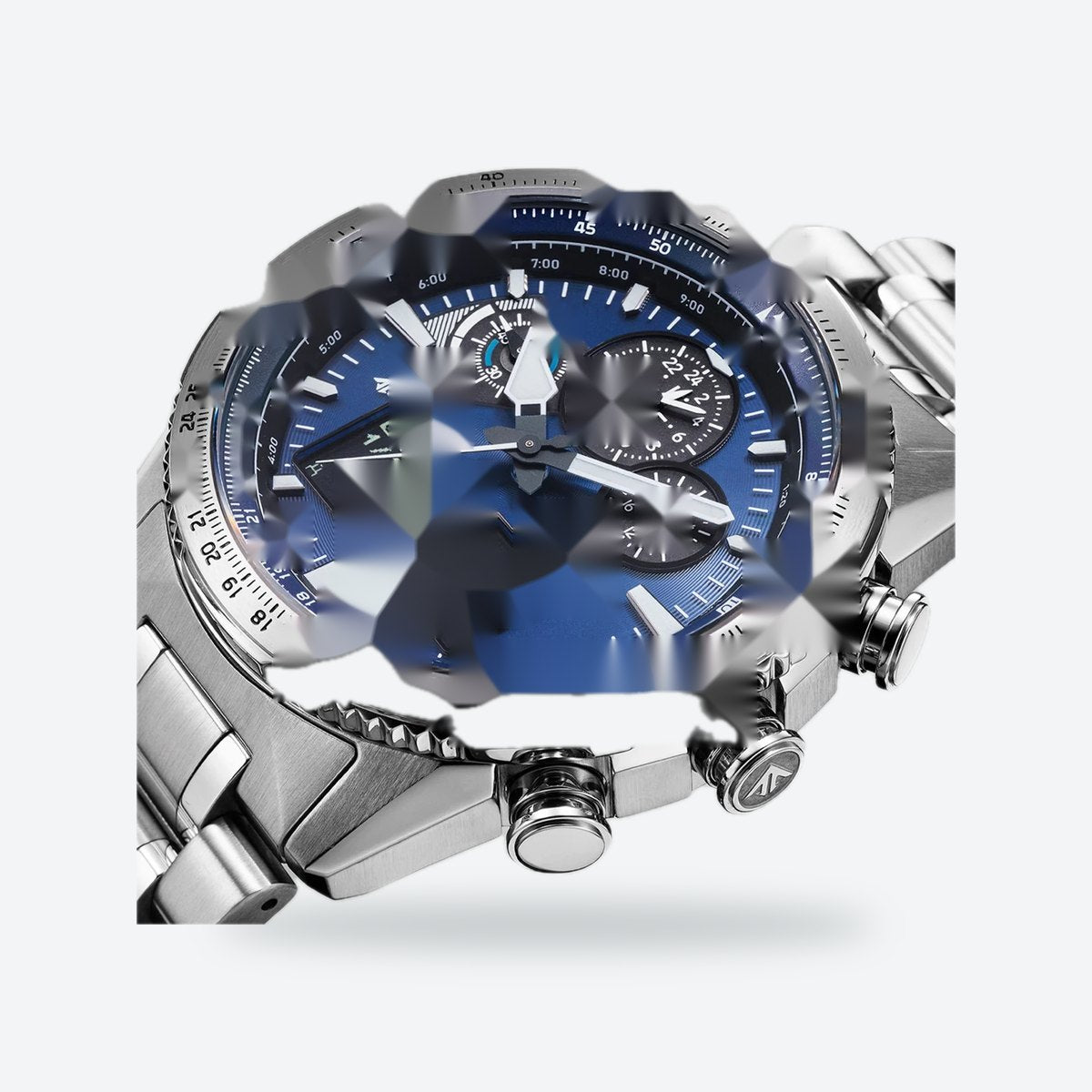 Men's 45mm Blue Dial Chronograph Watch, view 6