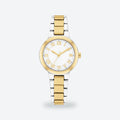 Women's 28mm White Dial Watch, Steel Bracelet, Style 2, White dial / Silver and gold-tone