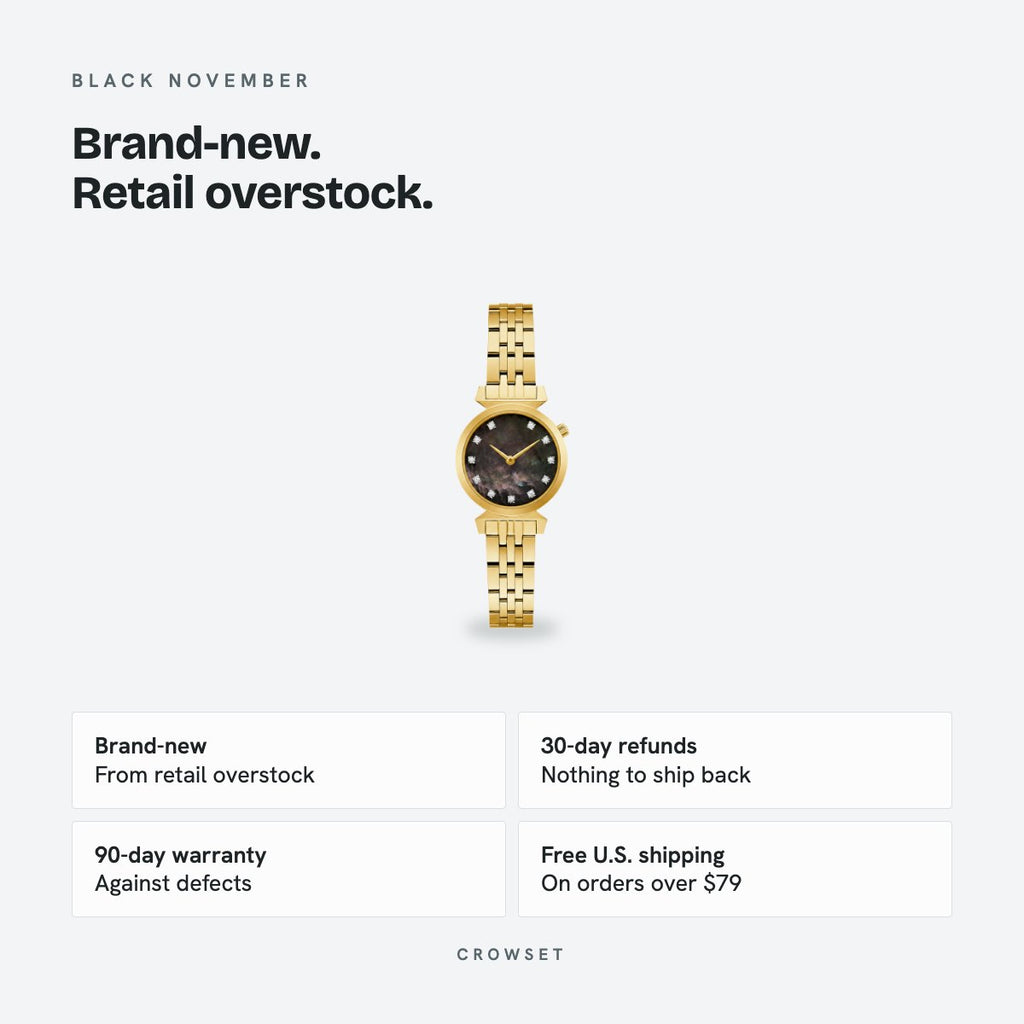 Women's 24mm Black Dial Watch, details