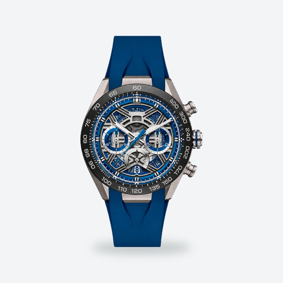 Men's 44mm Blue Dial Automatic Watch, Blue dial / Blue