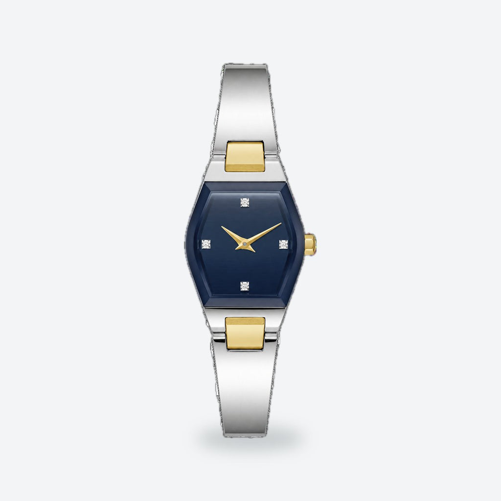 Women's 33mm Black Dial Watch, Blue dial / Silver-tone