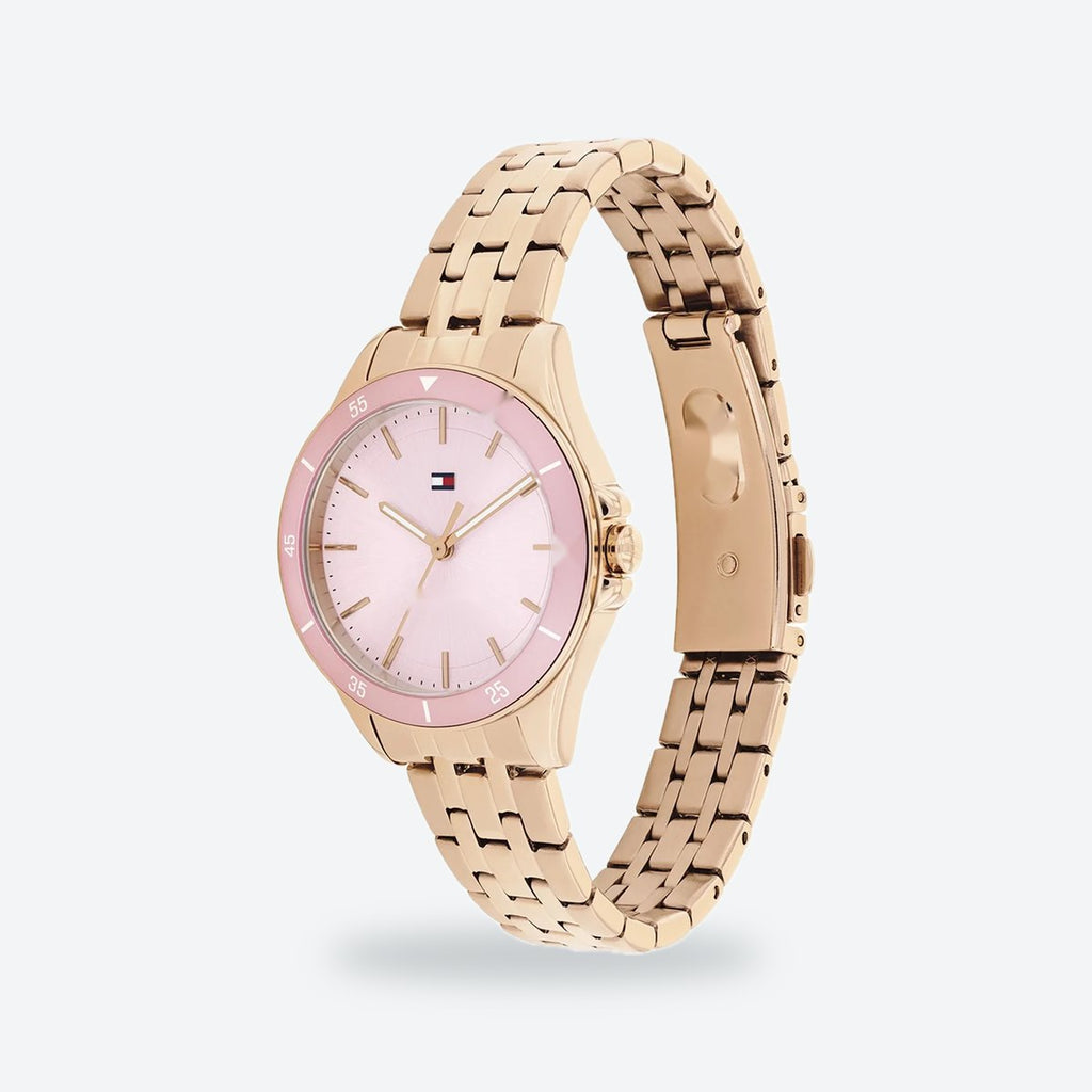 Women's 30mm Pink Dial Watch, Steel Bracelet, view 4