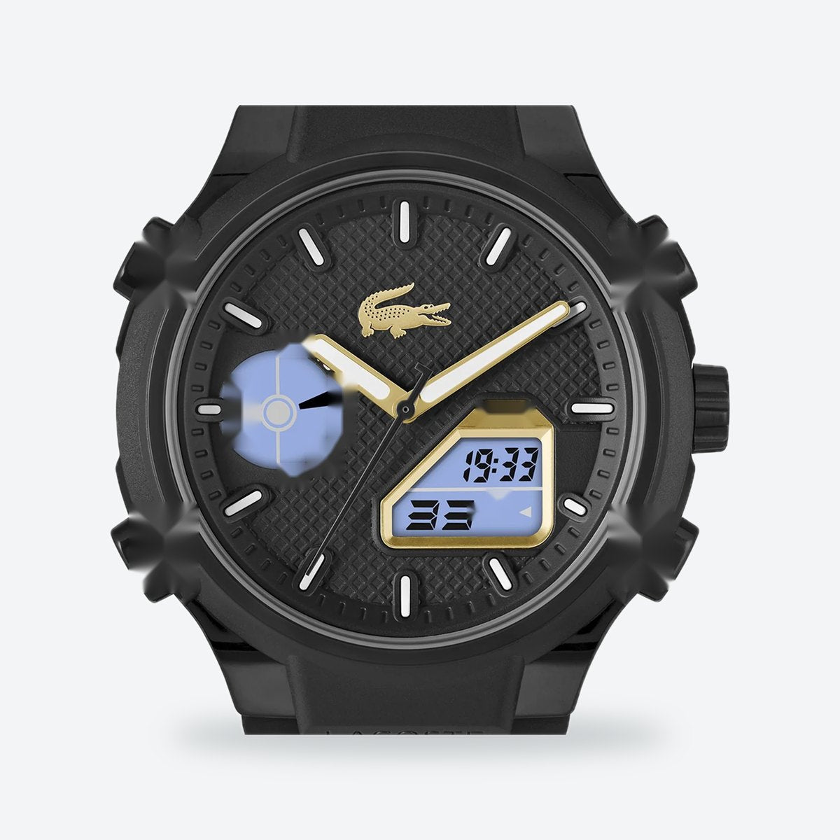 Men's 45mm Black and Gold Dial Watch, view 6