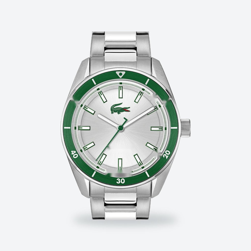 Men's 39mm White Dial Watch, Steel Bracelet, view 3