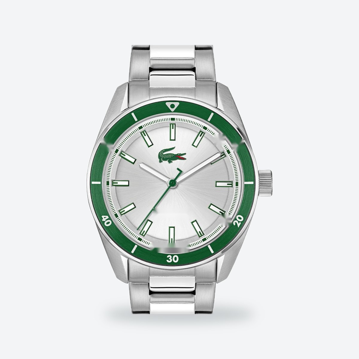 Men's 39mm White Dial Watch, Steel Bracelet, view 3