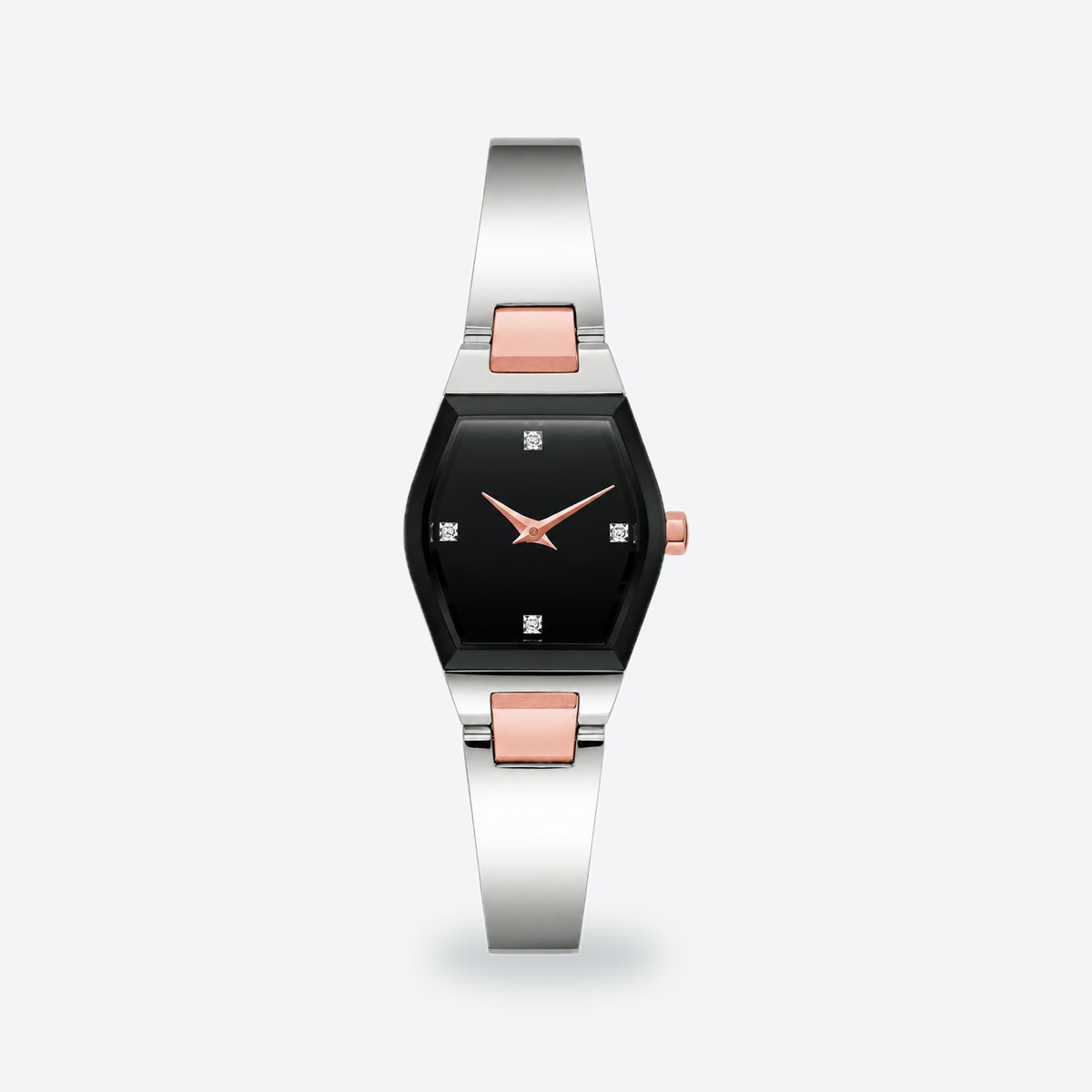 Women's 33mm Black Dial Watch, Black dial / Silver-tone