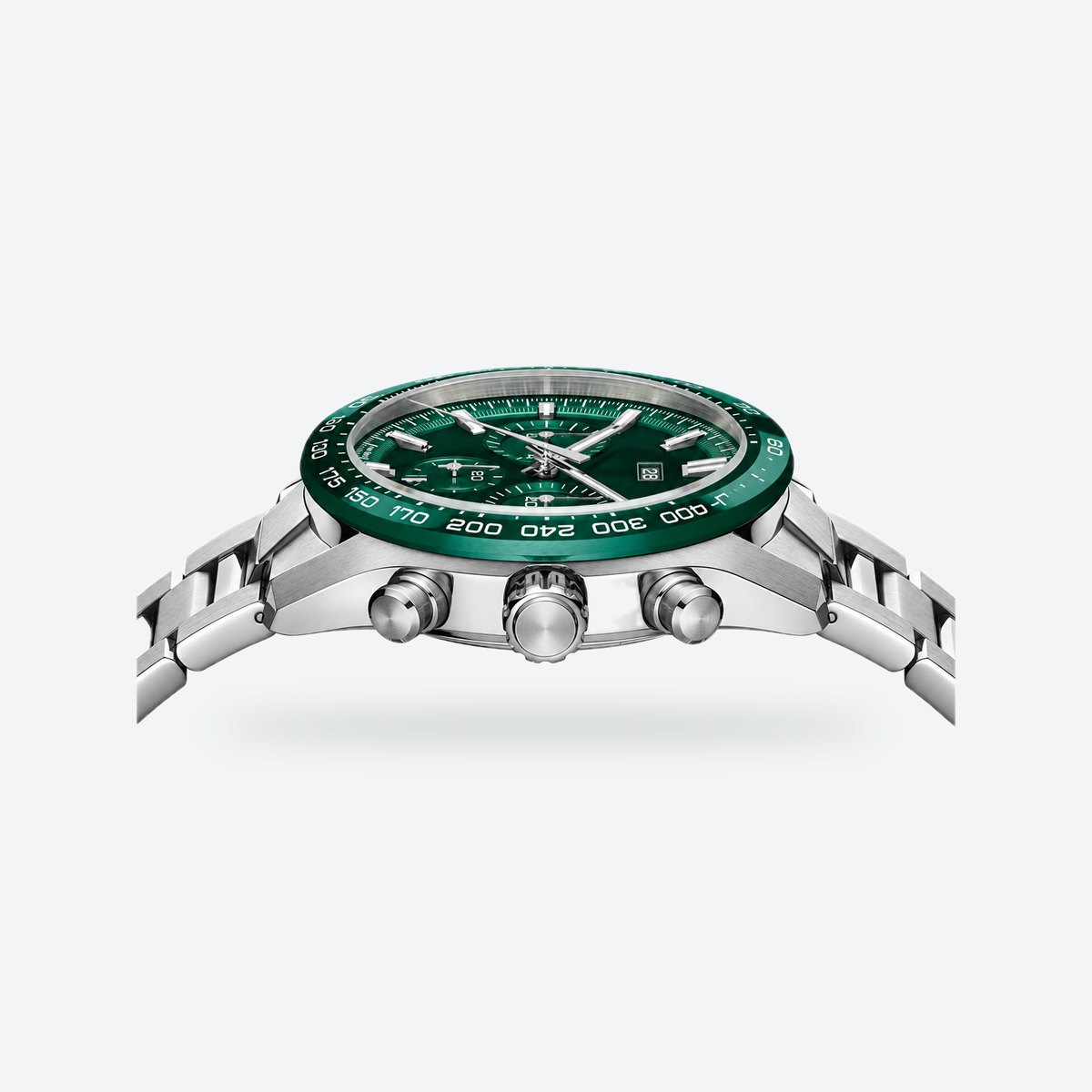 Men's 44mm Green Dial Chronograph Watch, view 4
