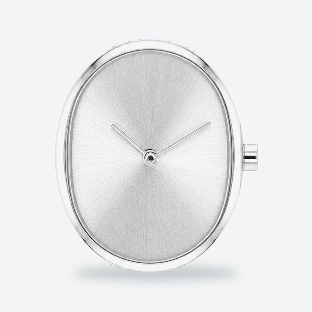 Women's 23mm Gold Dial Watch, Steel Bracelet, Style 2, Silver dial / Silver-tone
