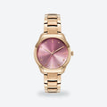 Women's 36mm Pink Dial Watch, Pink dial / Rose gold-tone