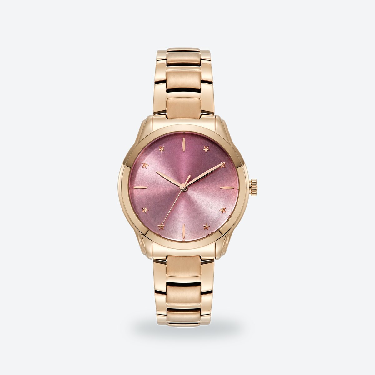 Women's 36mm Pink Dial Watch, Pink dial / Rose gold-tone