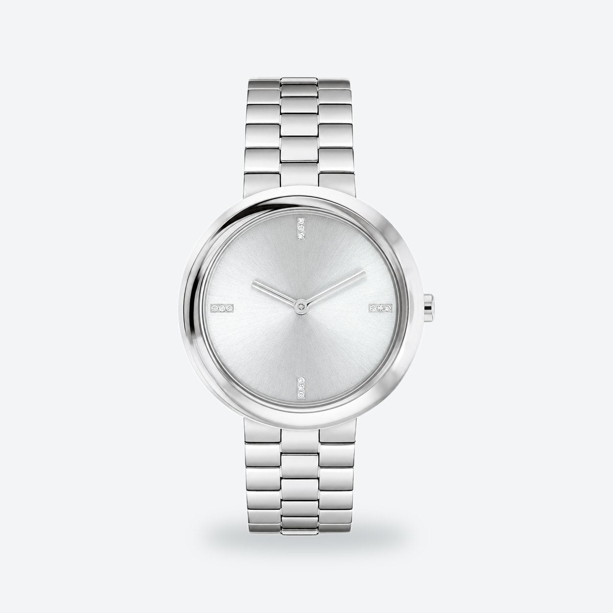 Women's 34mm Cherry Dial Watch, Silver dial / Silver-tone