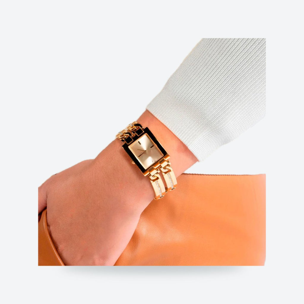 Women's 24mm Gold Dial Watch, Steel Bracelet, view 5