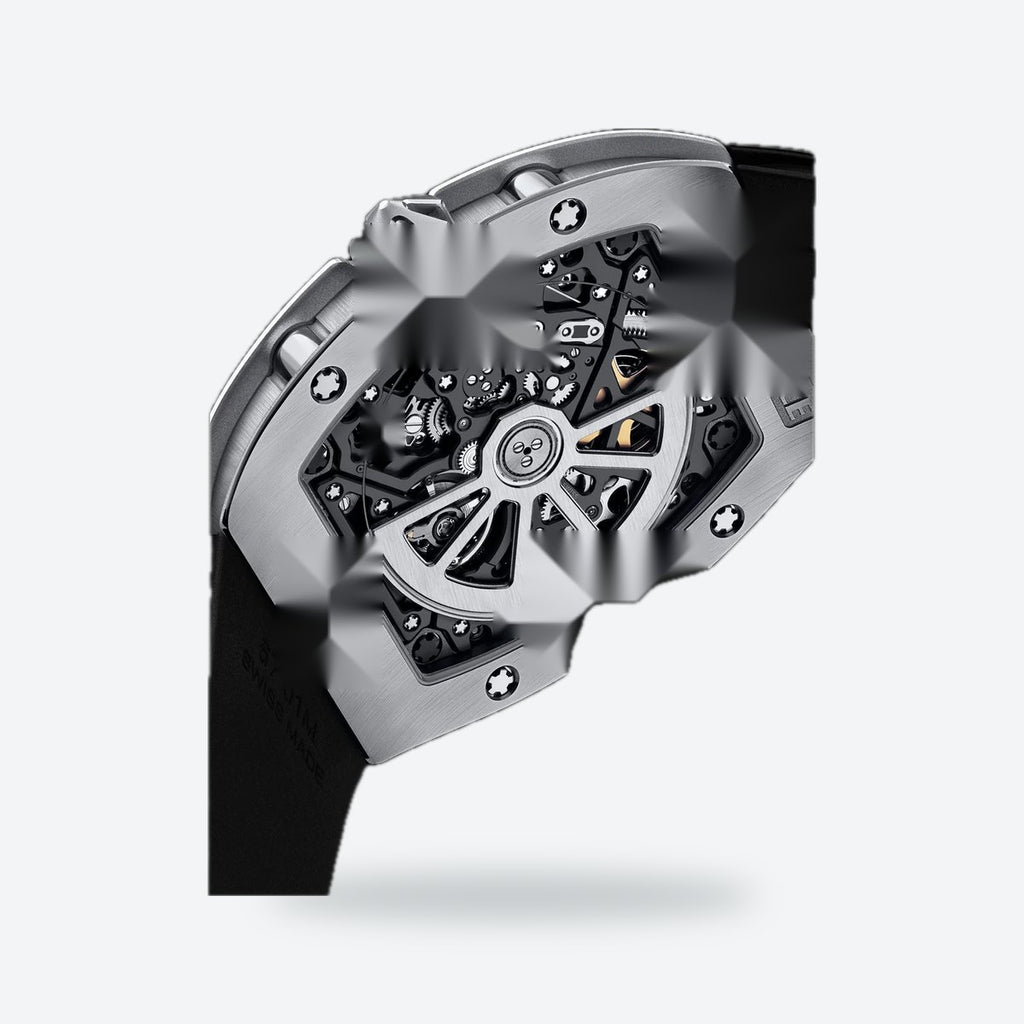 Men's Extra-Flat Skeleton Automatic Watch, Titanium Tonneau Case, view 6