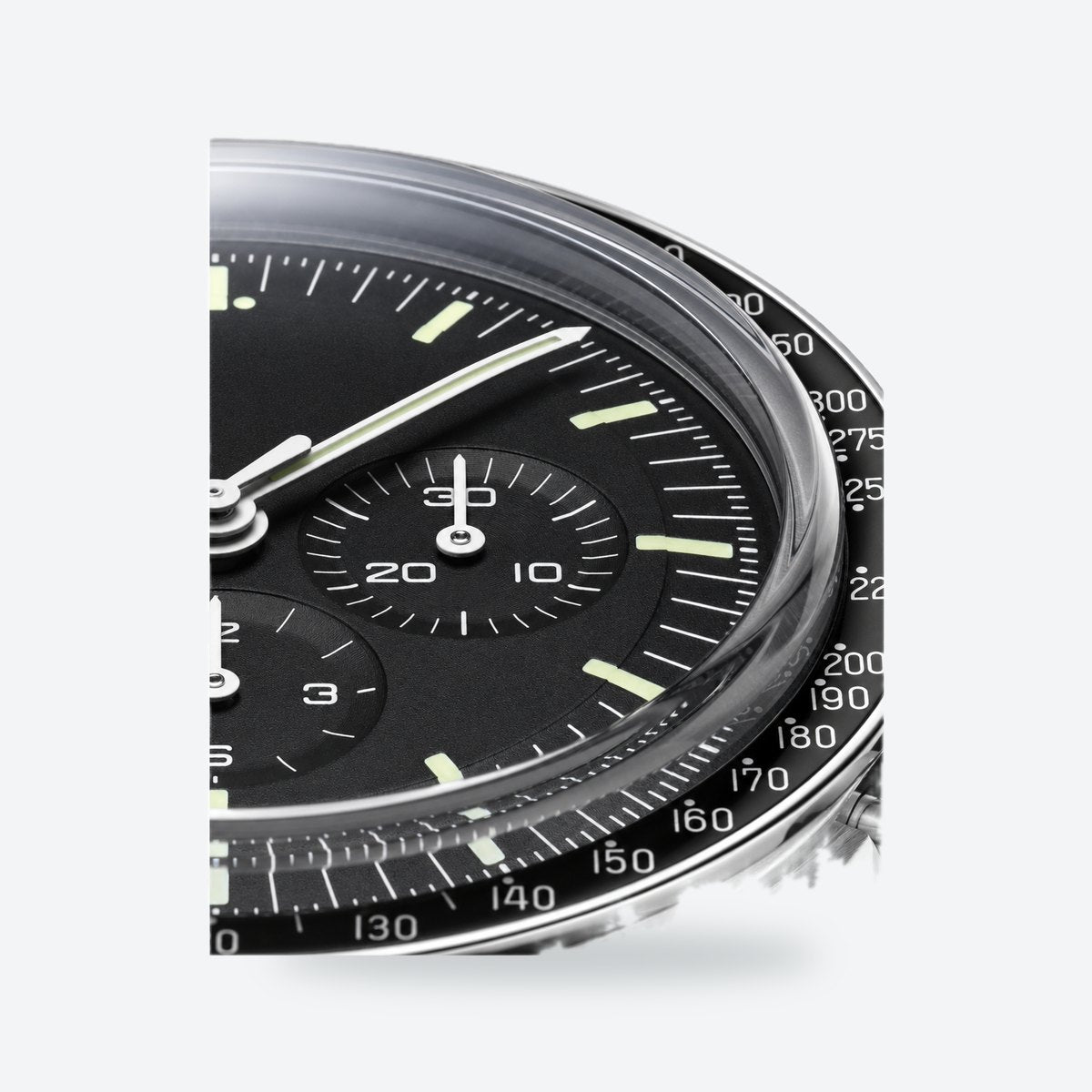 Men's 42mm Hand-Wound Chronograph Watch, Tachymeter Bezel, Black Dial, view 3