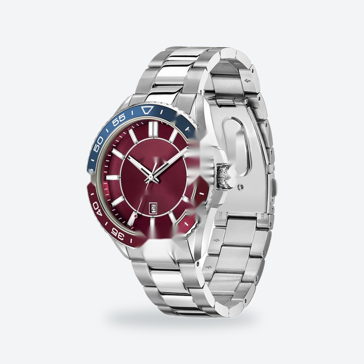 Men's 43mm Red Dial Watch, view 3
