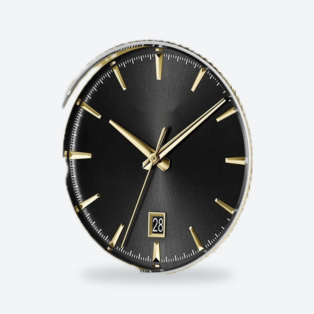 Men's 40mm Black Dial Watch, Steel Bracelet, view 4