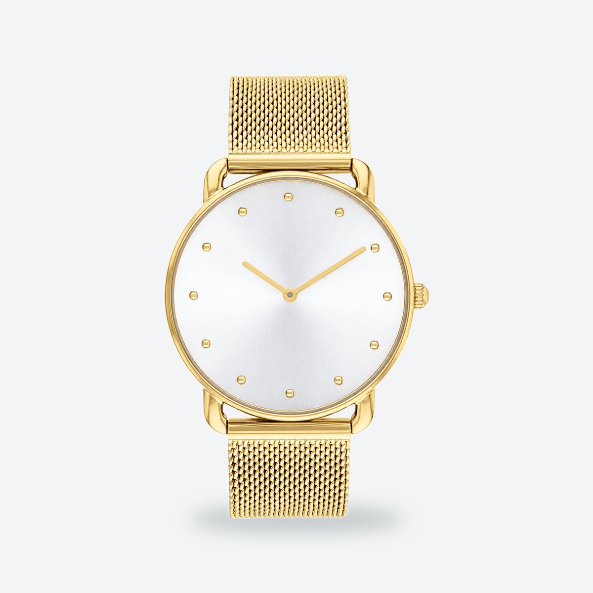 Women's 36mm White Dial Watch, Steel Bracelet, Gold-Tone, White dial / Gold-tone