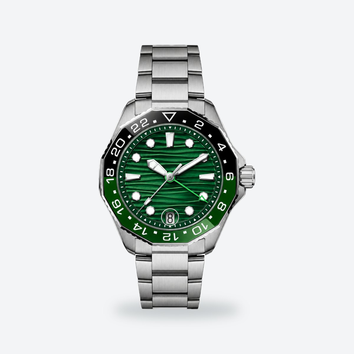 Men's 42mm Green Dial Automatic Watch, Green dial / Silver-tone