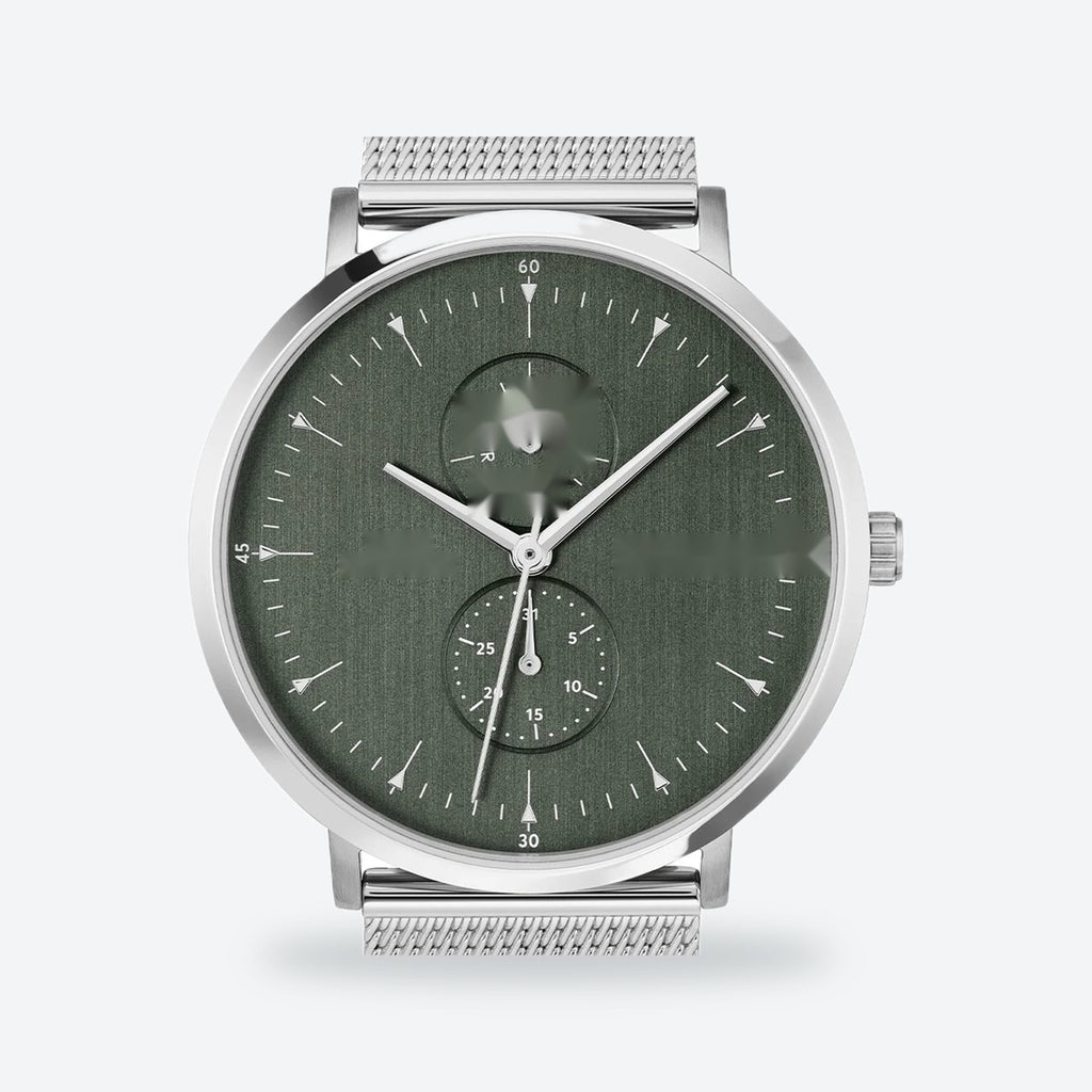 Men's 40mm Green Dial Watch, Steel Bracelet, view 3