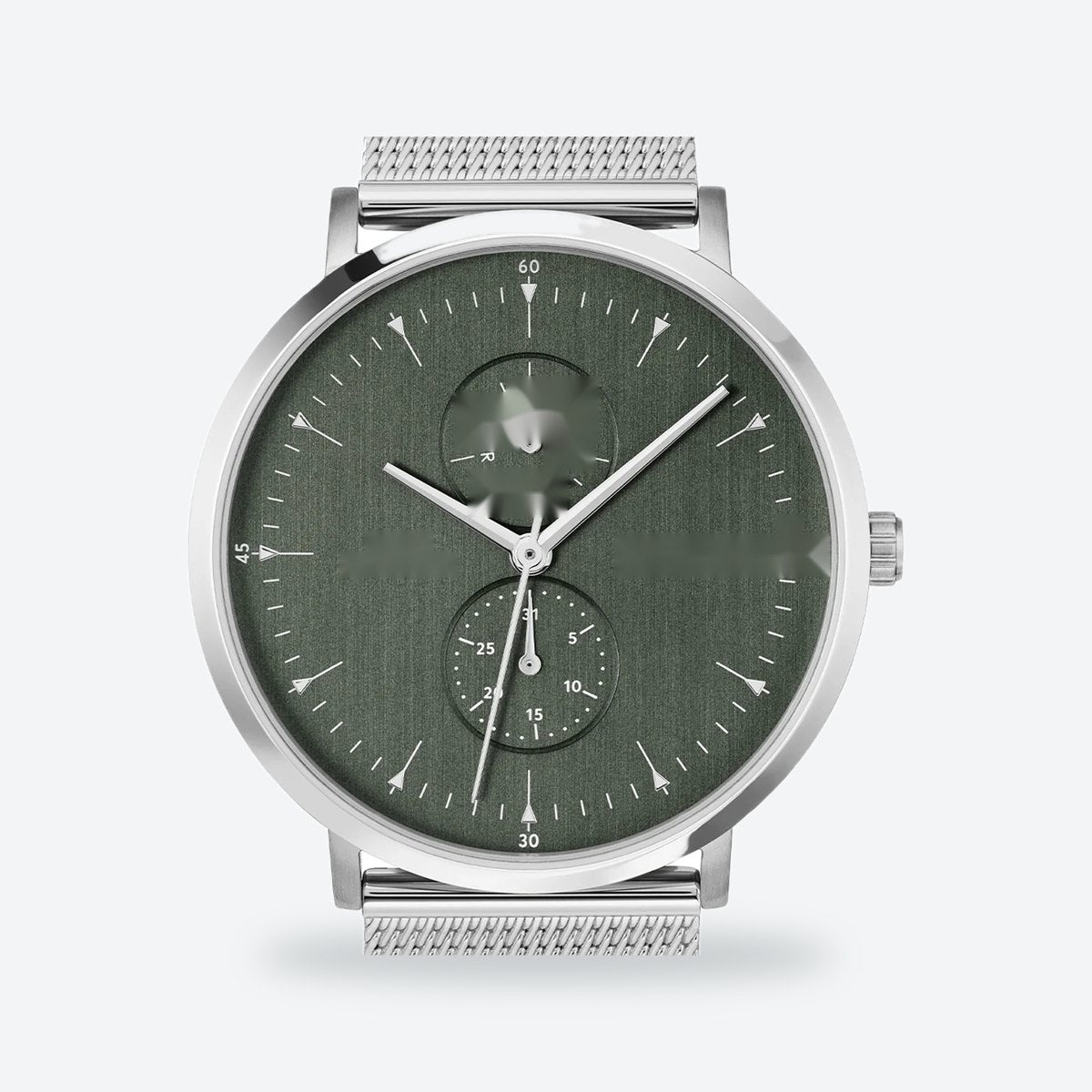 Men's 40mm Green Dial Watch, Steel Bracelet, view 3