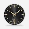Men's 40mm Black Dial Watch, Steel Bracelet, Black dial / Gold-tone