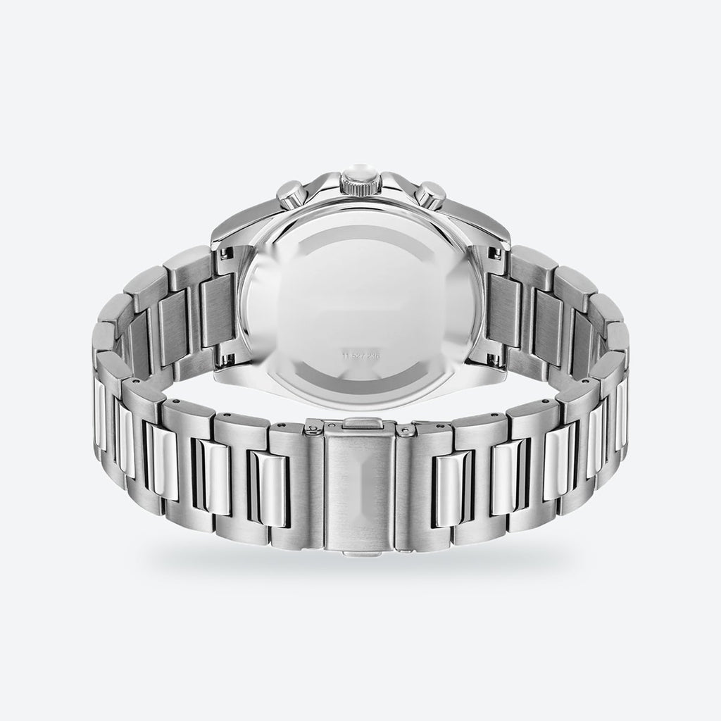 Men's 41mm Black Dial Watch, Steel Bracelet, Silver-Tone, view 4
