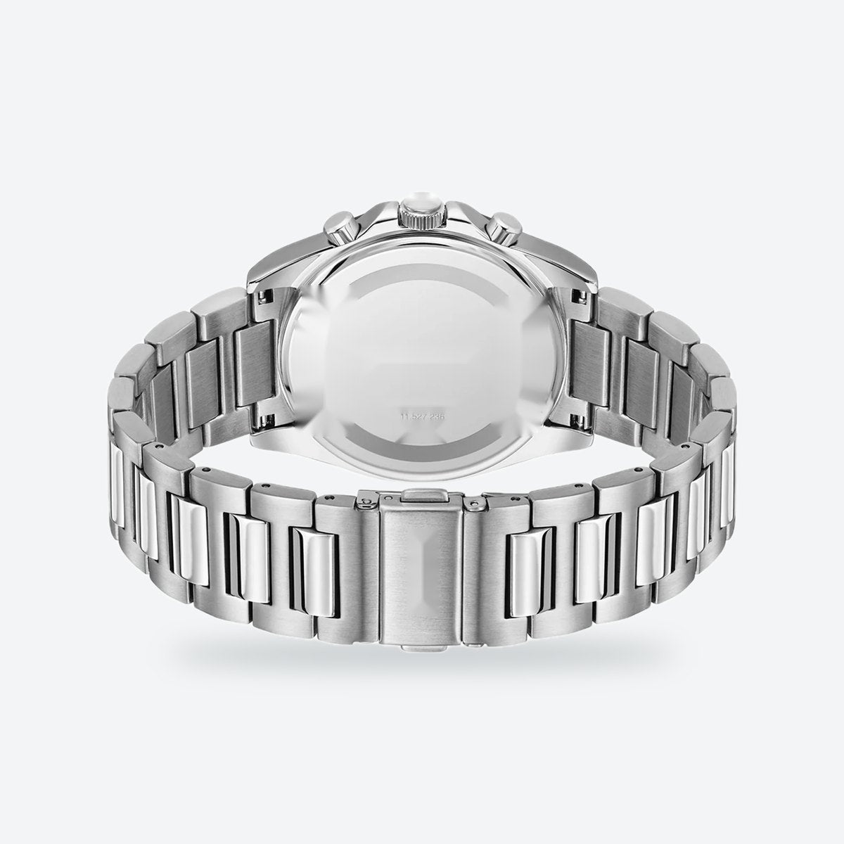 Men's 41mm Black Dial Watch, Steel Bracelet, Silver-Tone, view 4