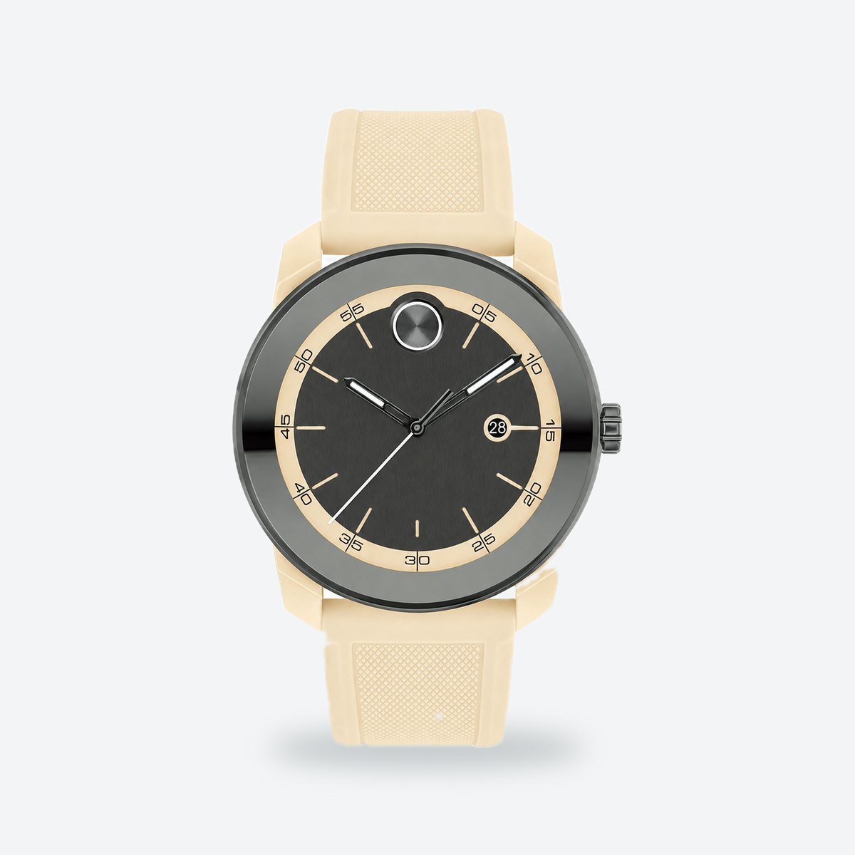 Men's 42mm Gunmetal Dial Watch, Gunmetal dial / Sand