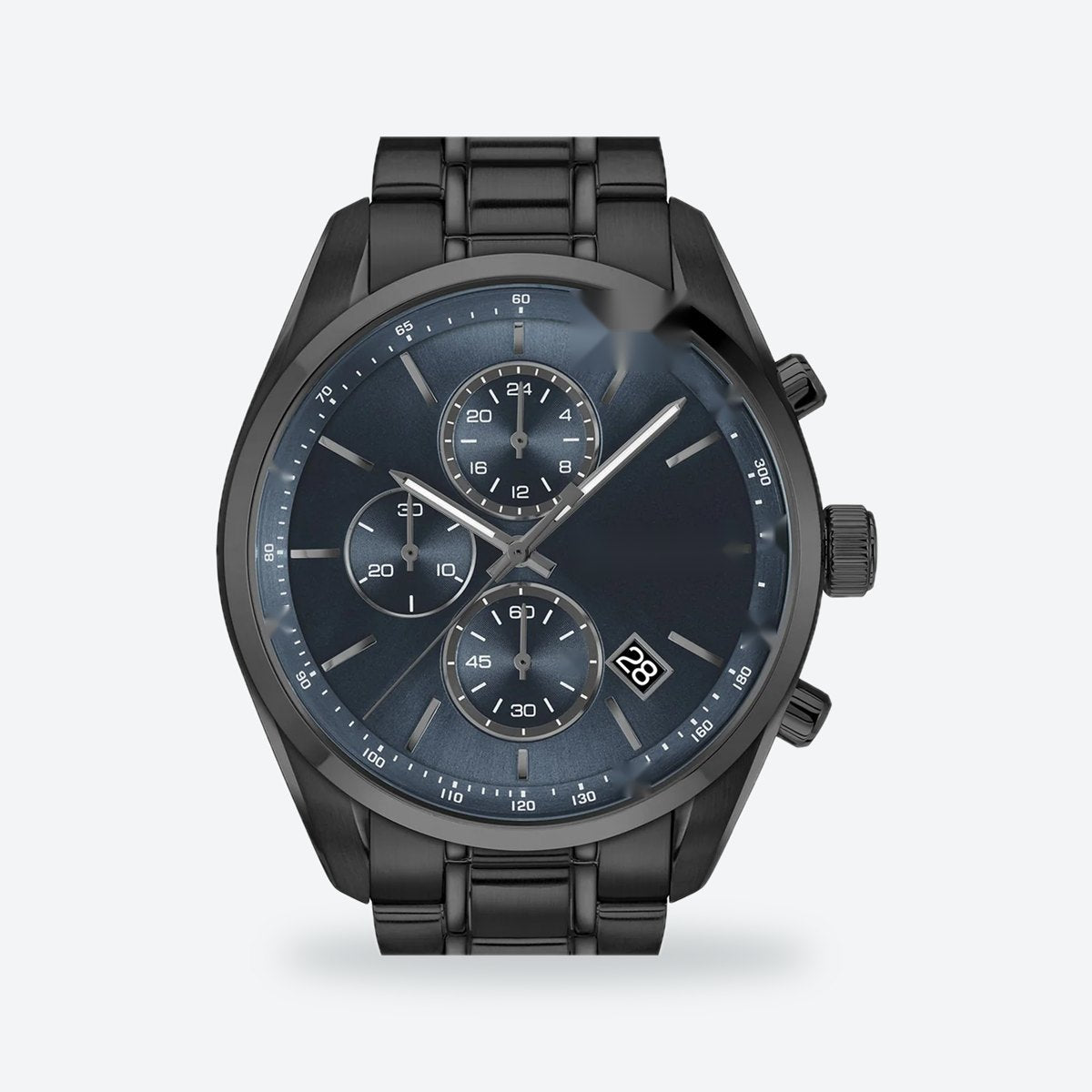 Men's 44mm Blue Dial Chronograph Watch, Steel Bracelet, Style 2, view 3