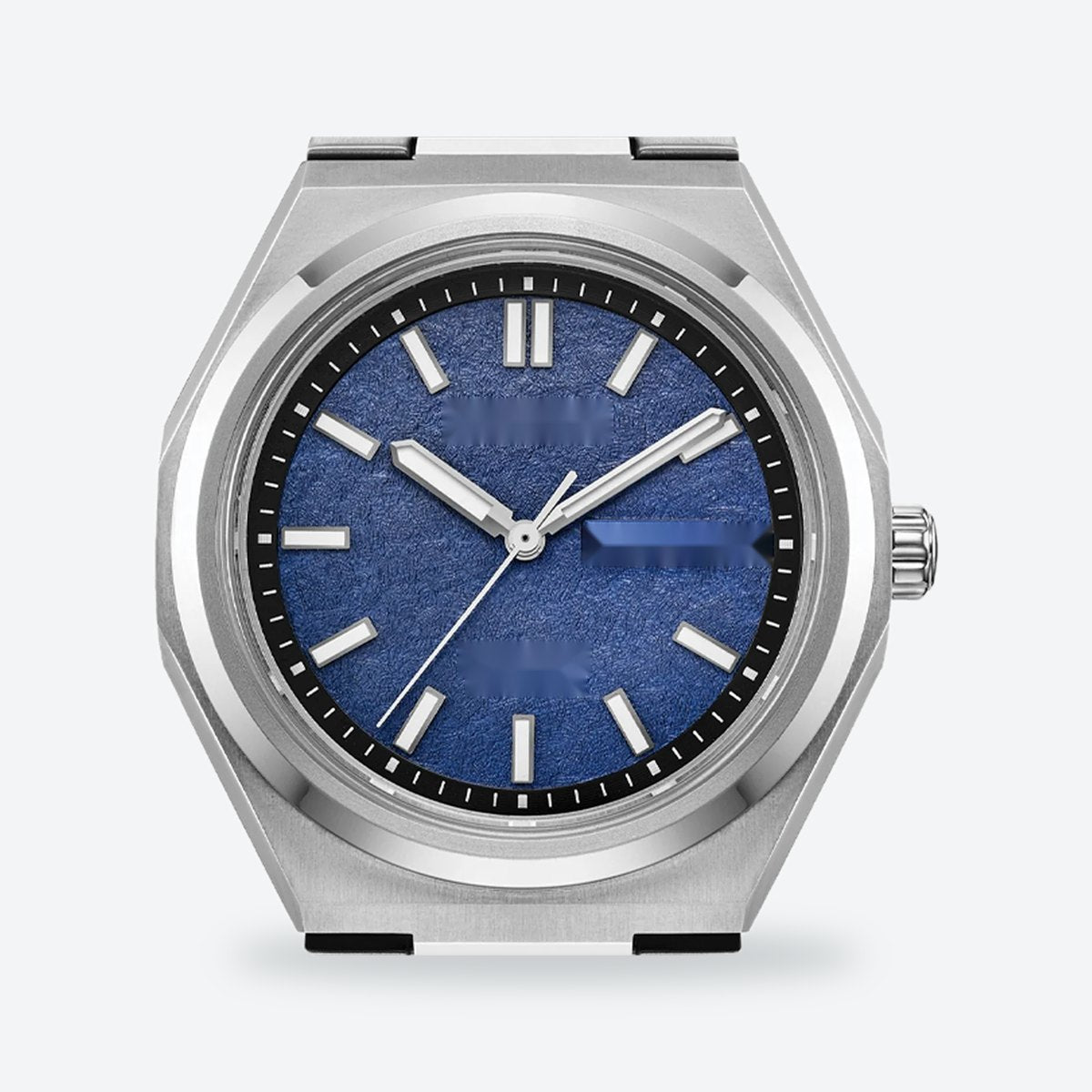 Men's 39mm Blue Dial Watch, Steel Bracelet, view 3