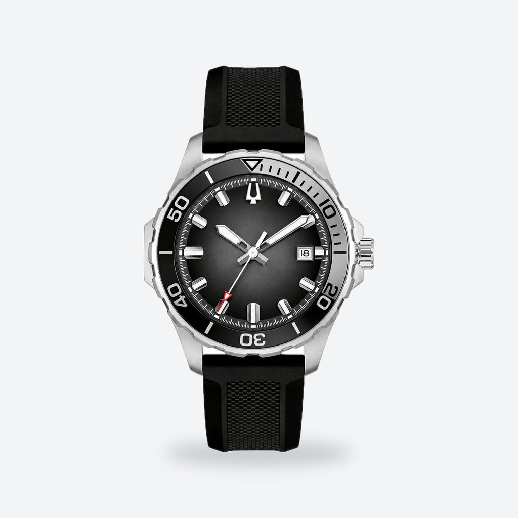 Men's 41mm Green Dial Automatic Watch, Silicone Strap, photo