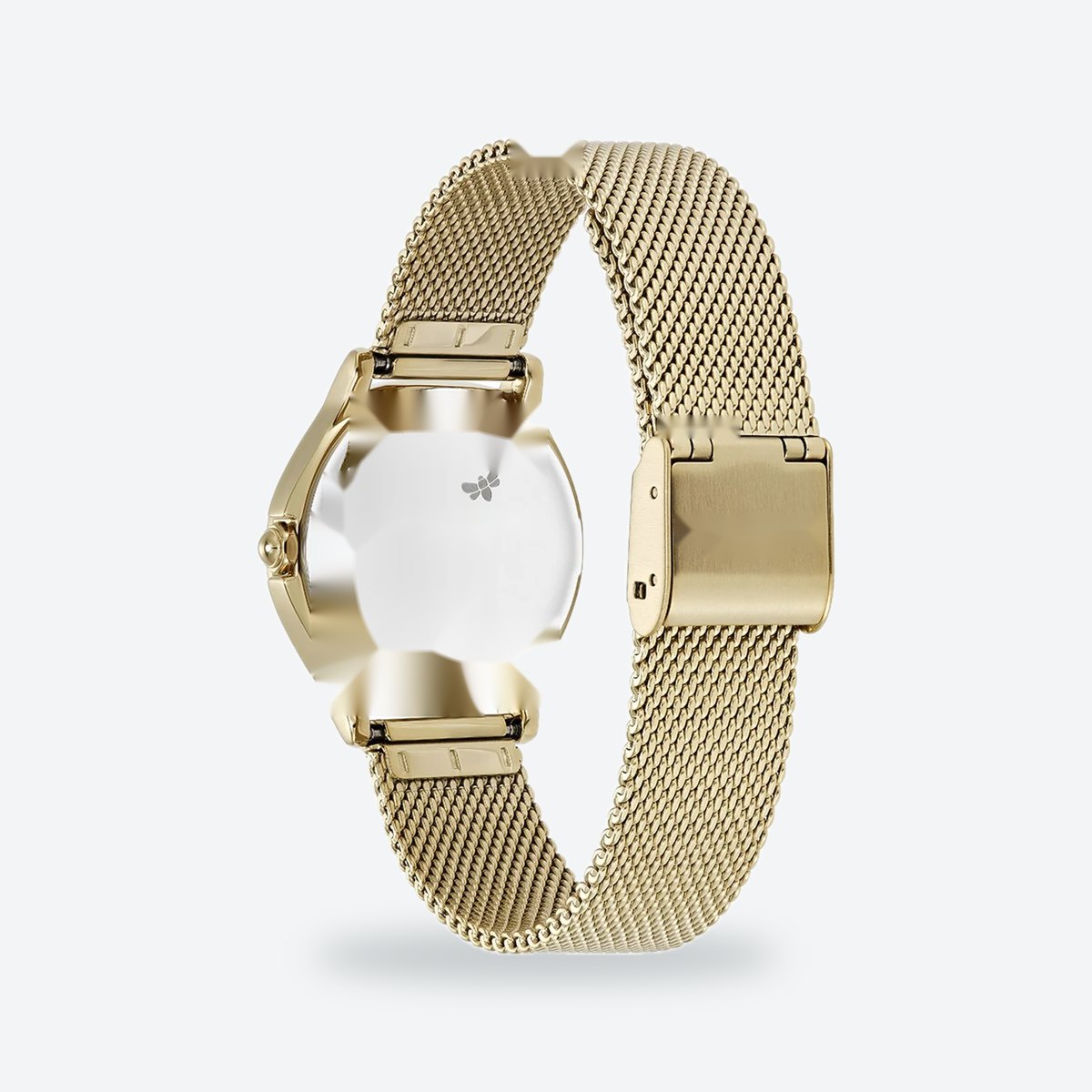 Women's 30mm White Dial Watch, Steel Bracelet, Gold-Tone, view 4