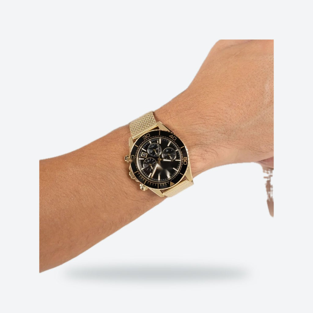 Men's 44mm Black Dial Chronograph Watch, view 2