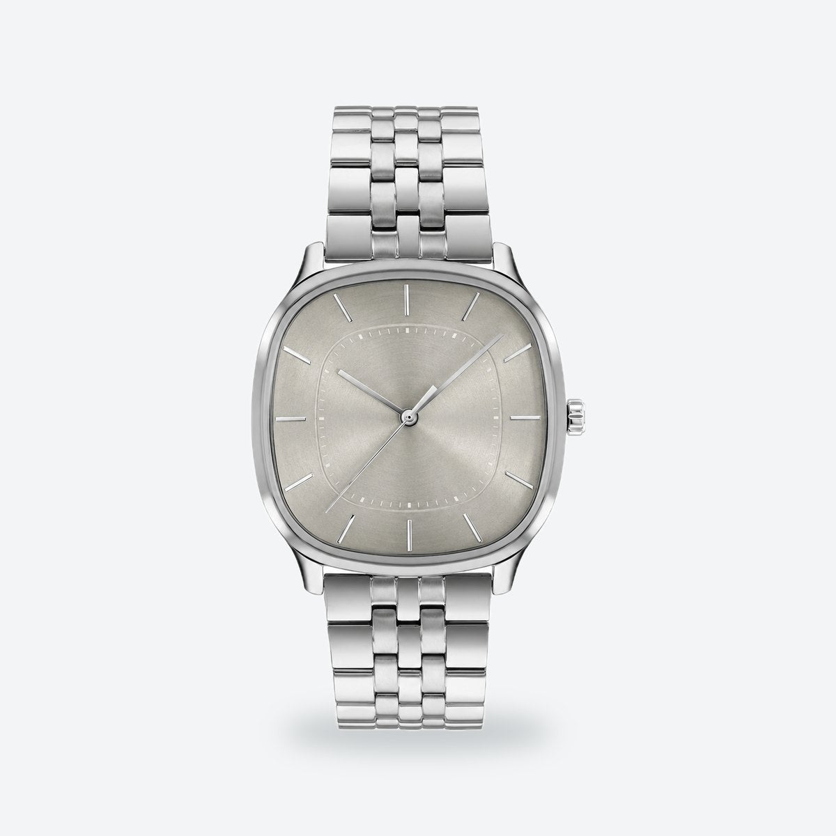 Men's 37mm White Dial Watch, Grey dial / Silver-tone