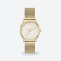 Women's 30mm White Dial Watch, Steel Bracelet, Gold-Tone, White dial / Gold-tone