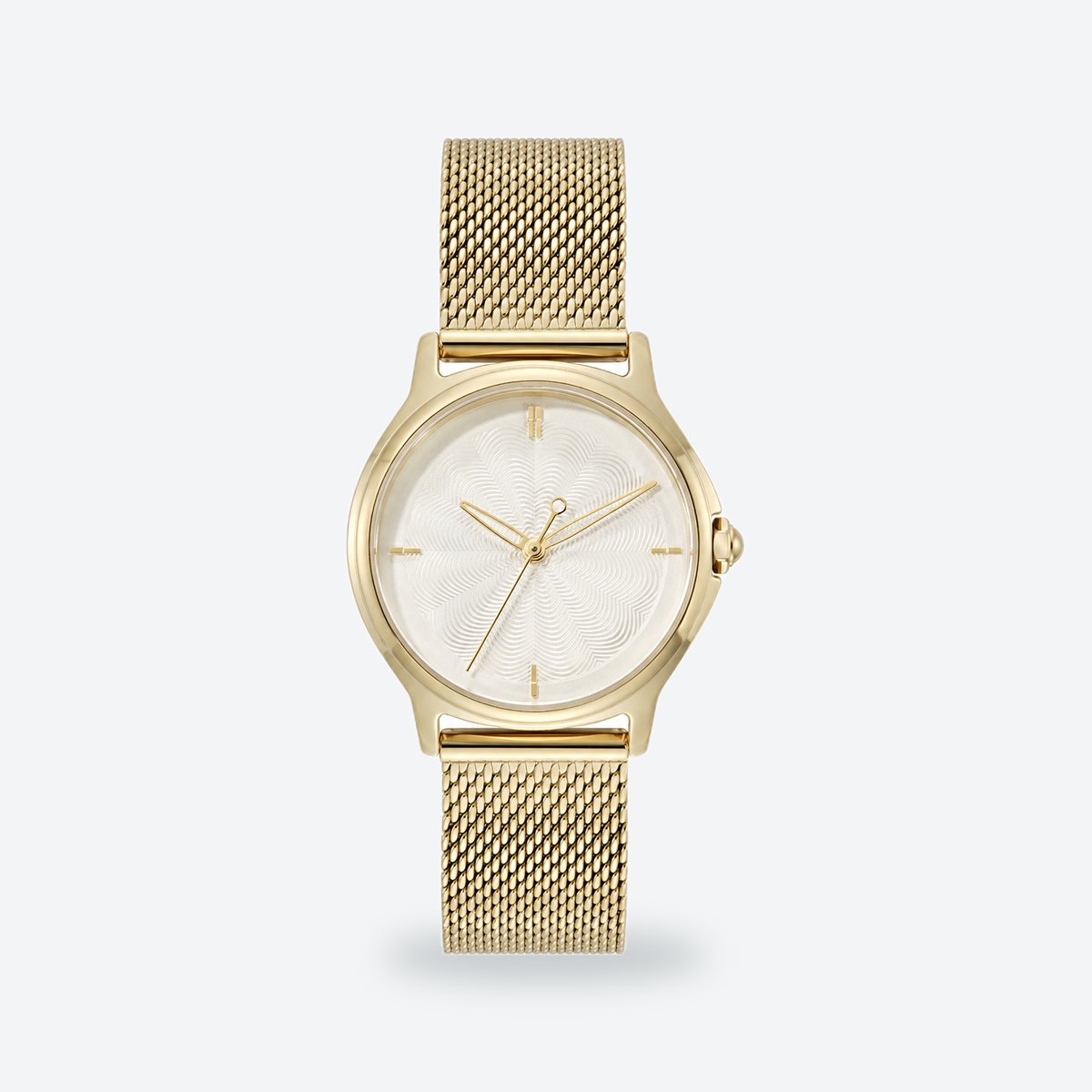 Women's 30mm White Dial Watch, Steel Bracelet, Gold-Tone, White dial / Gold-tone