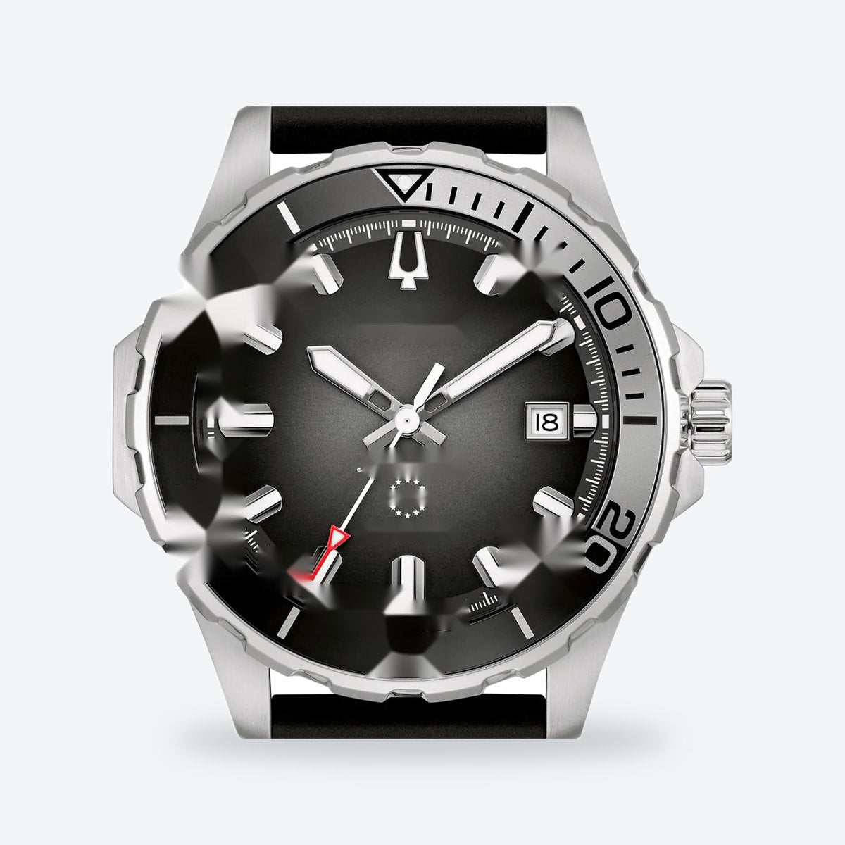 Men's 41mm Green Dial Automatic Watch, Silicone Strap, view 3