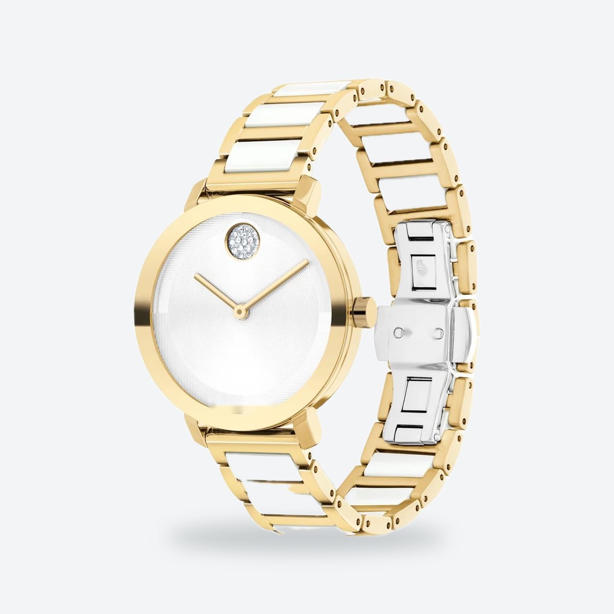 Women's 34mm Silver Dial Watch, Metal Bracelet, view 3