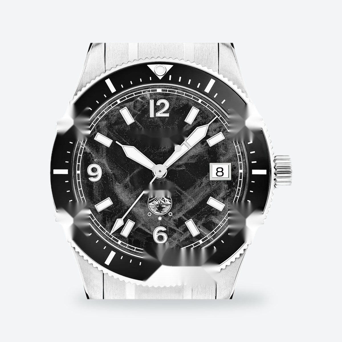 Men's 38mm Black Dial Automatic Watch, Steel Bracelet, view 3