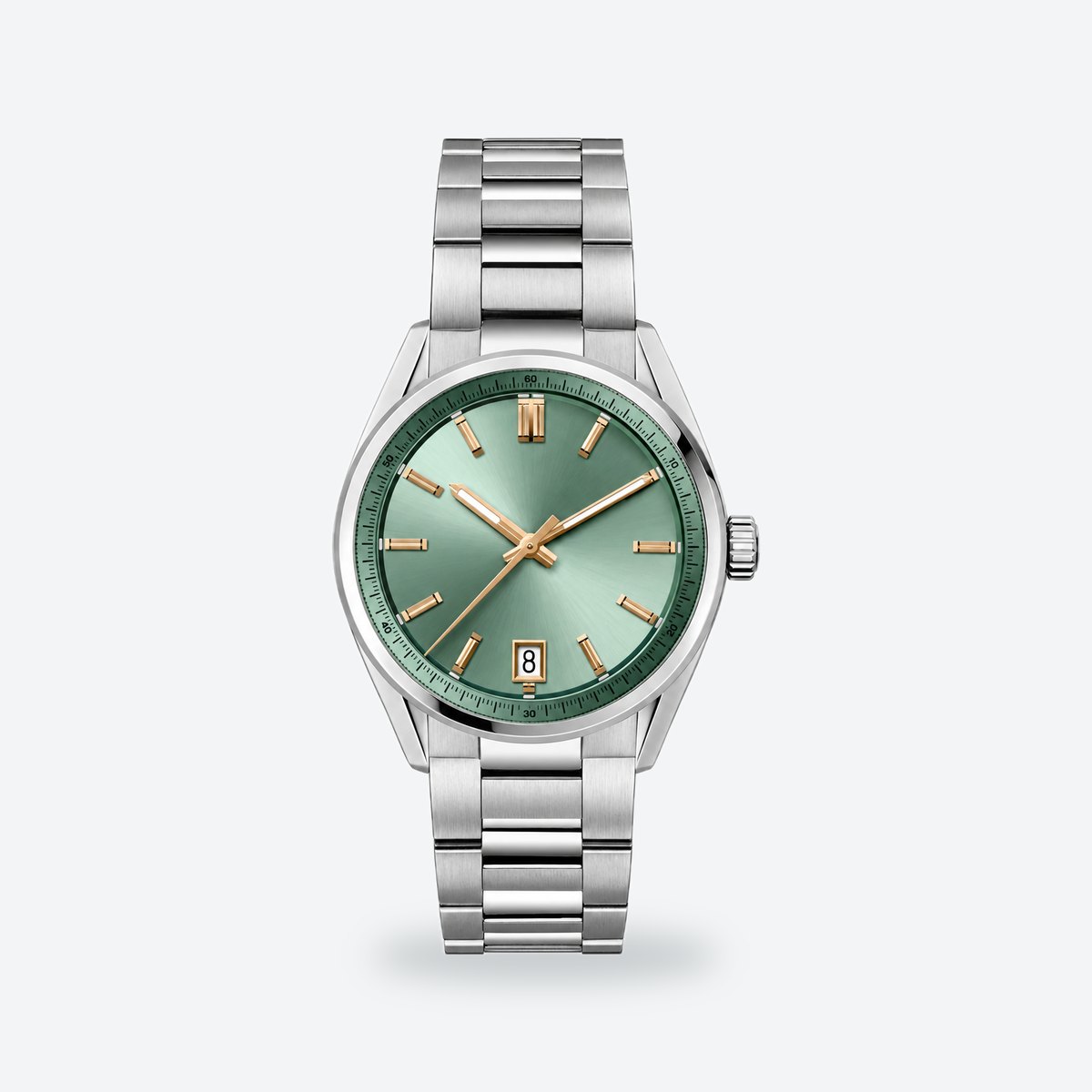 Women's 36mm Lilac Dial Automatic Watch, Green dial / Silver-tone