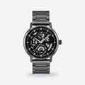 Men's 41mm Black Dial Watch, Steel Bracelet, Black dial / Black