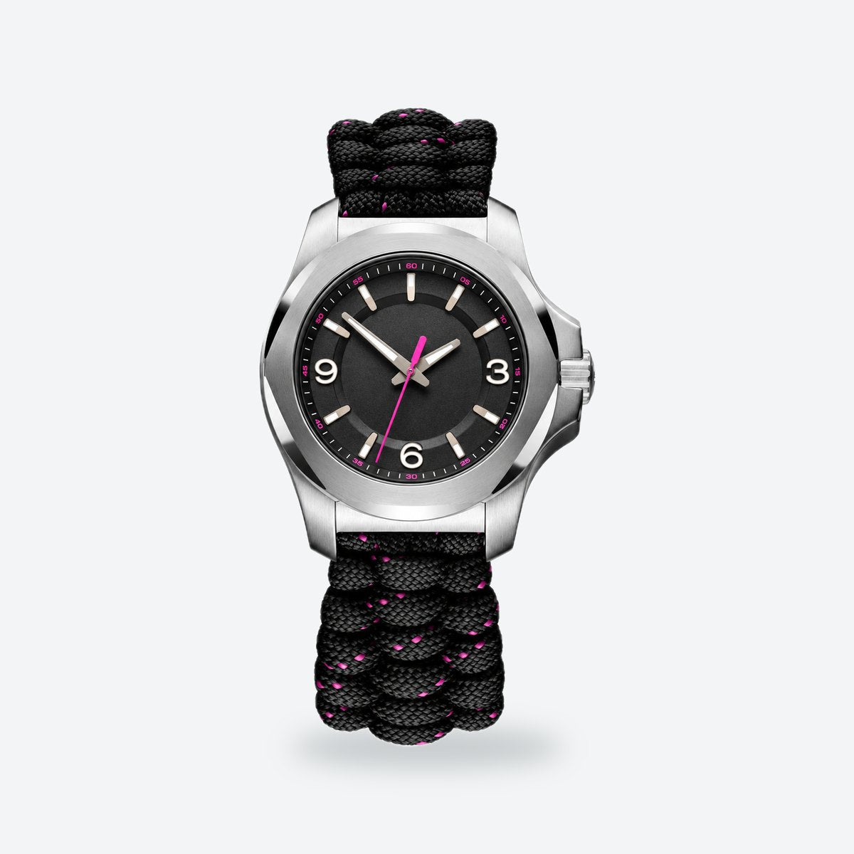 Women's 37mm Blue Dial Watch, Black dial / Black
