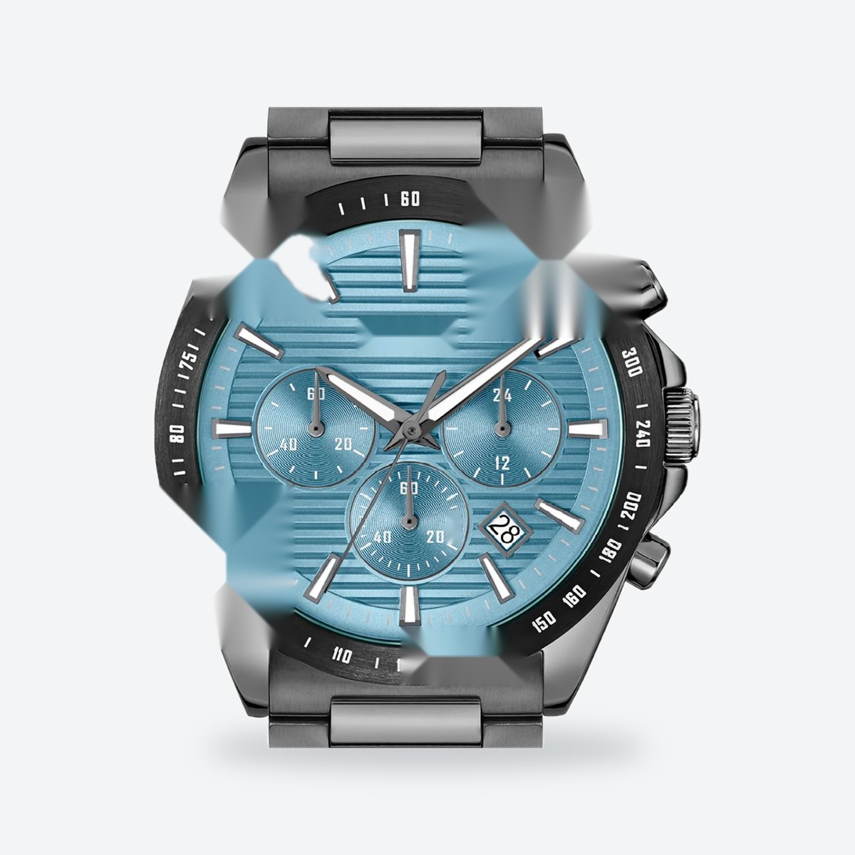 Men's 41mm Blue Dial Watch, Steel Bracelet, Style 2, view 2