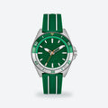 Men's 43mm Green Dial Watch, Rubber Strap, Green dial / Green