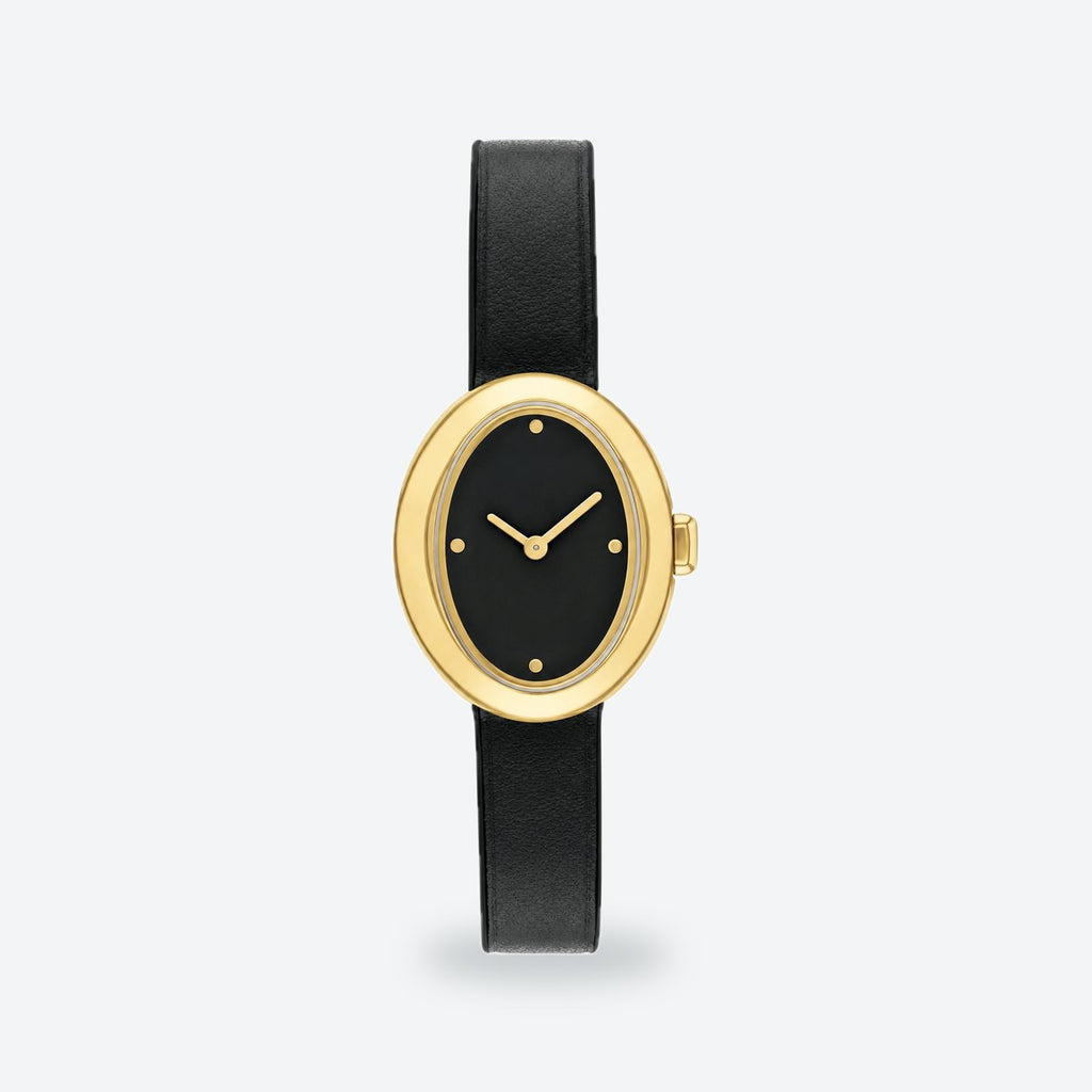 Women's 22mm Brown Dial Watch, Black dial / Black
