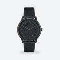 Men's 42mm Black Dial Watch, Rubber Strap, Black dial / Black