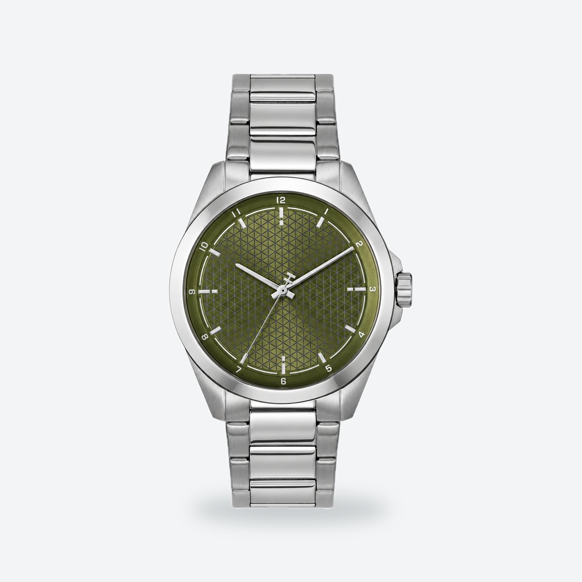 Men's 41mm Green Dial Watch, Steel Bracelet, Green dial / Silver-tone