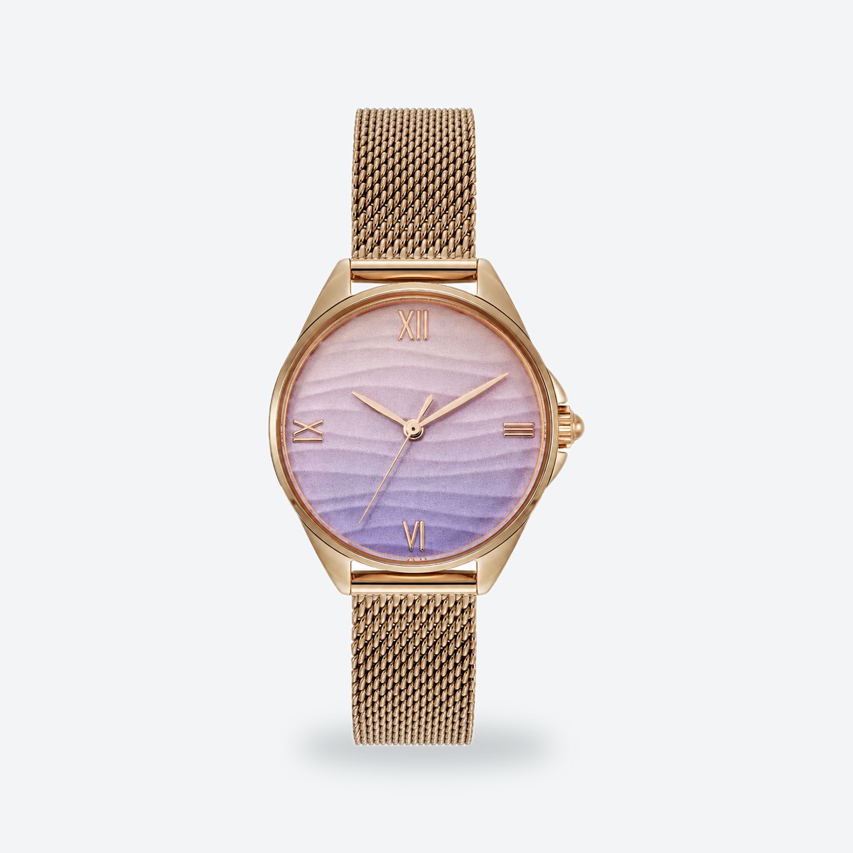 Women's 30mm Green Dial Watch, Pink and lilac dial / Rose gold-tone